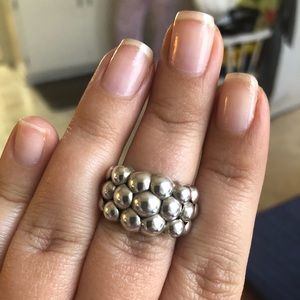 Sterling silver bubble ring sz 7.5